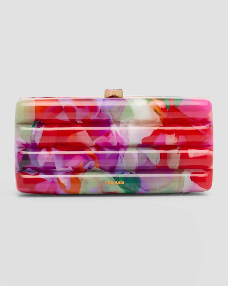 Enid Flower Acrylic Clutch Bag