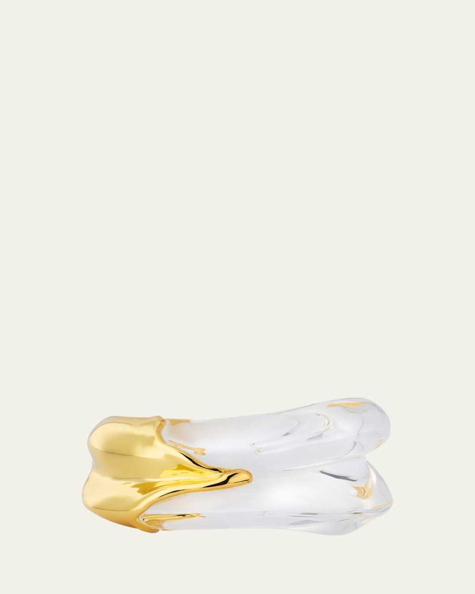 Liquid Lucite Wave Hinged Cuff