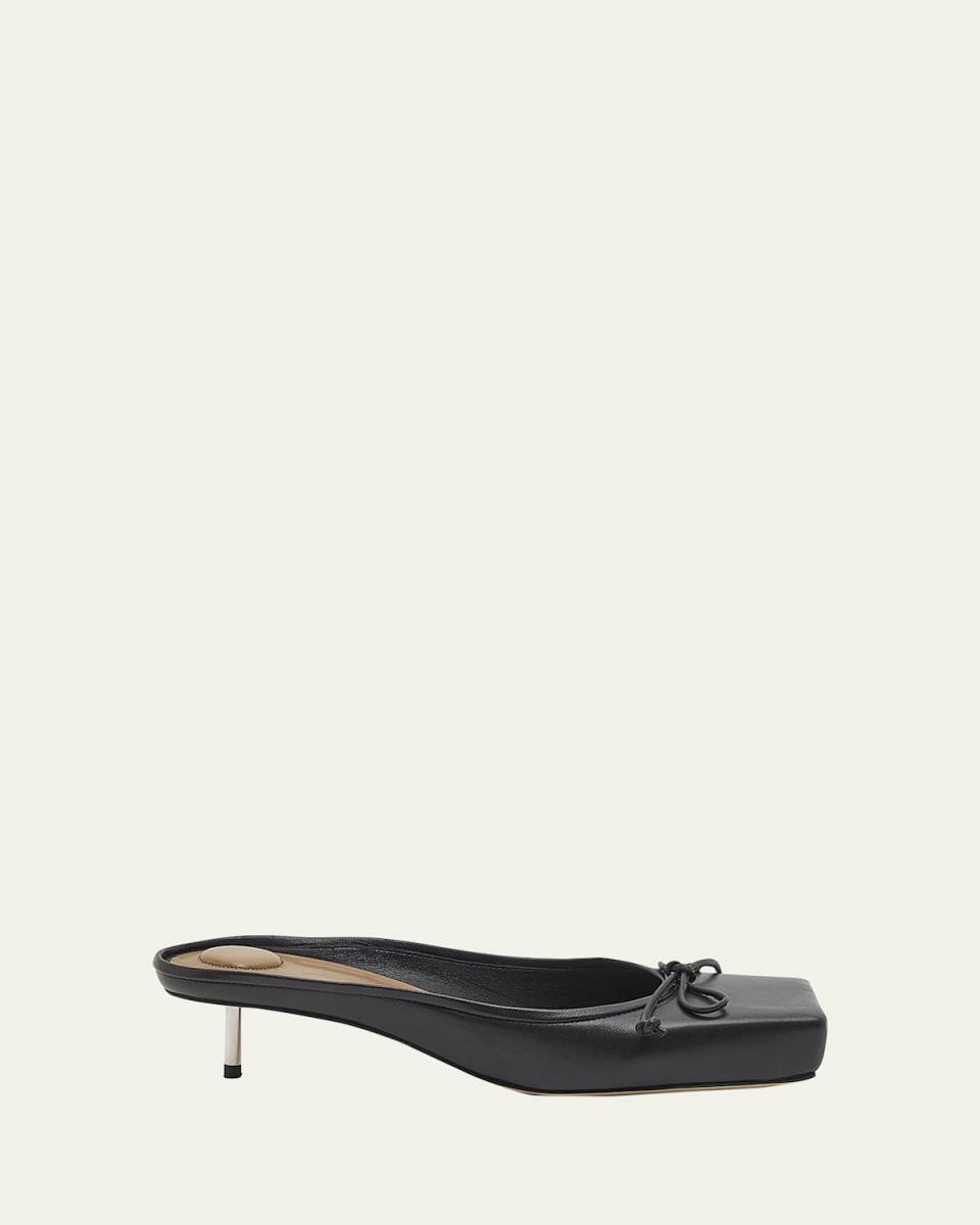 Les Mules Basses Leather Ballet Mules