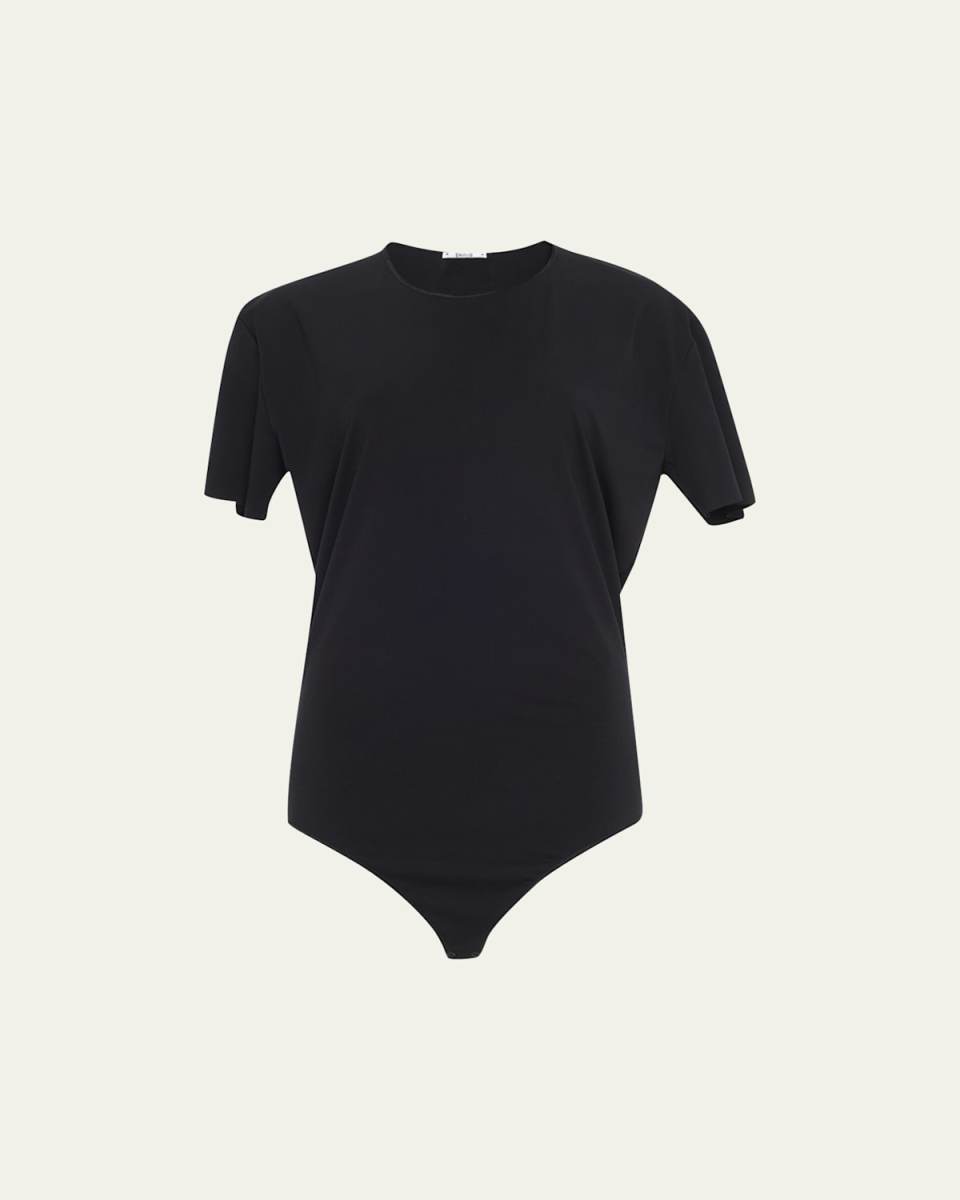 Aurora Short-Sleeve Crewneck Bodysuit
