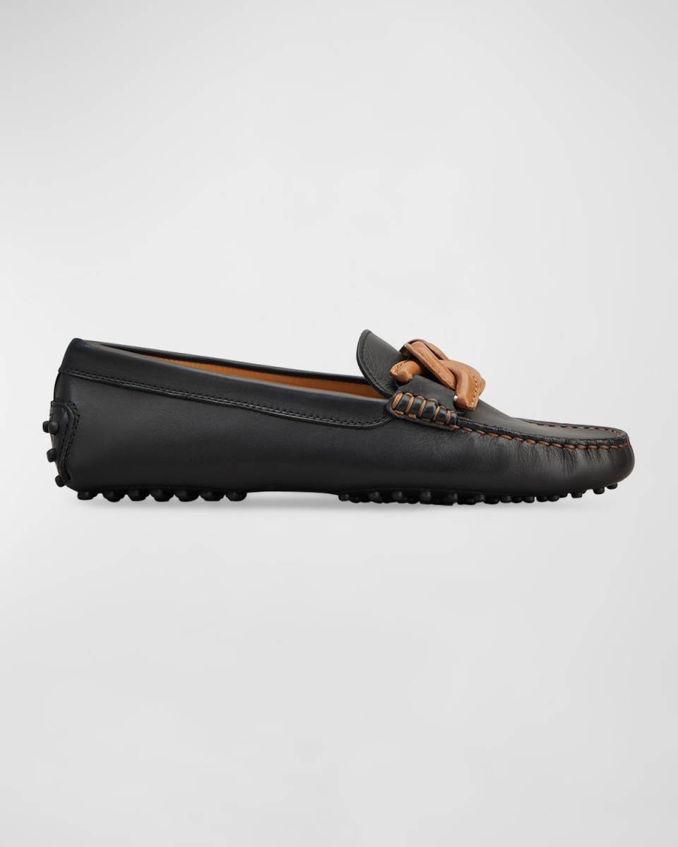 Gommini Bicolor Chain Driver Penny Loafers