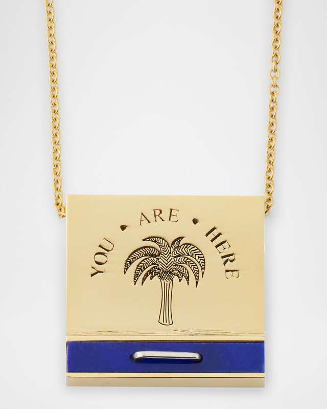 Signature Matchbook Pendant Necklace, 20"