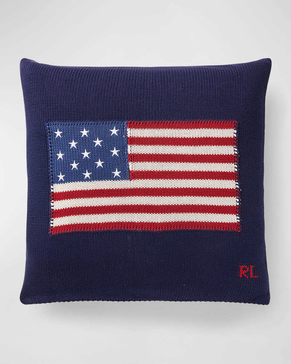 RL Flag Decorative Pillow, 20" Square