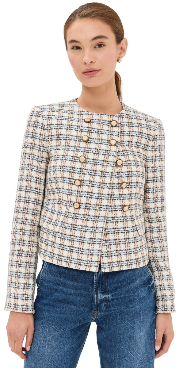 Veronica Beard Bentley Jacket Ivory/Camel