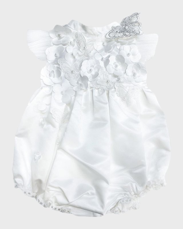 Girl's Butterfly Ceremony Romper, Size 3M-