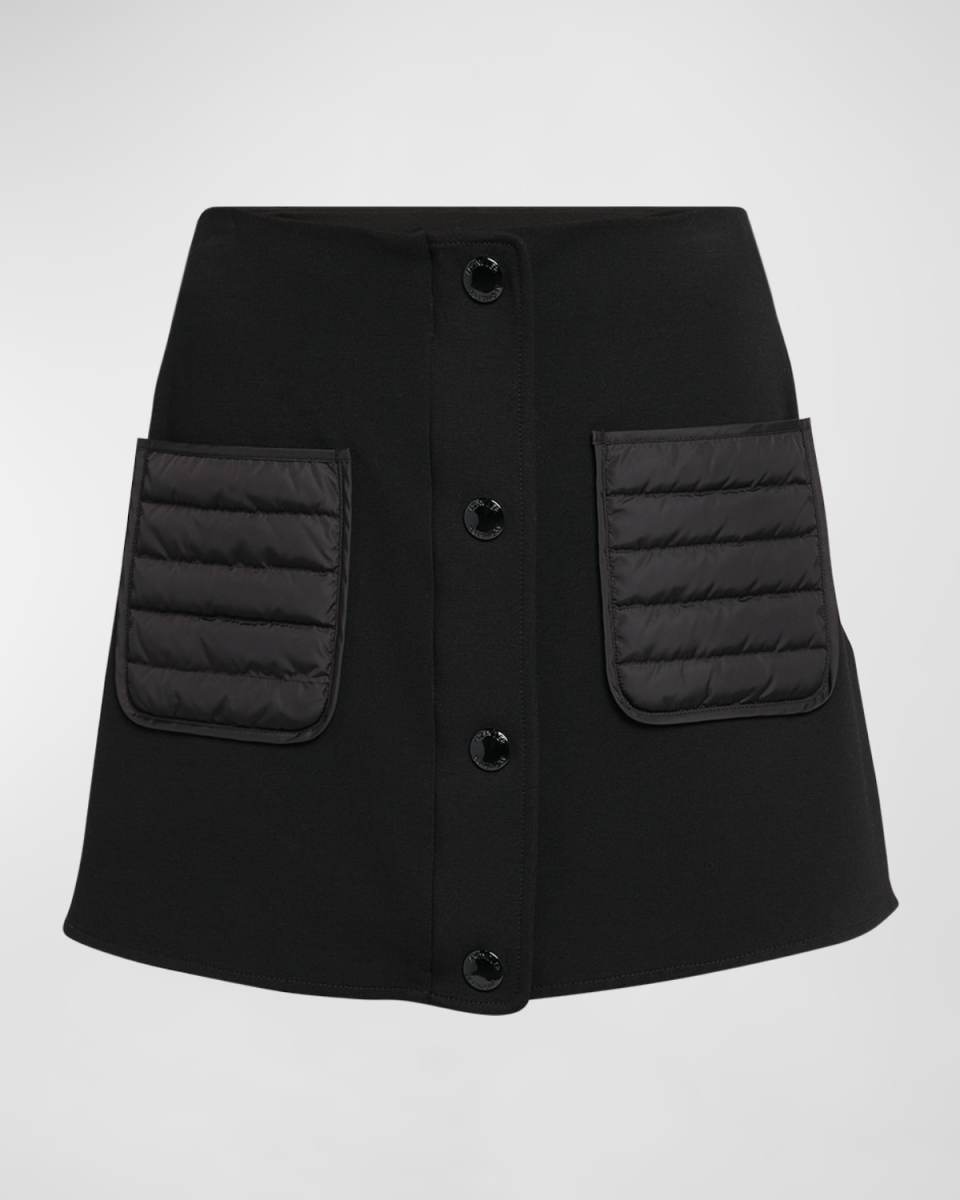 Punto Milano Quilted Pocket Mini Skirt