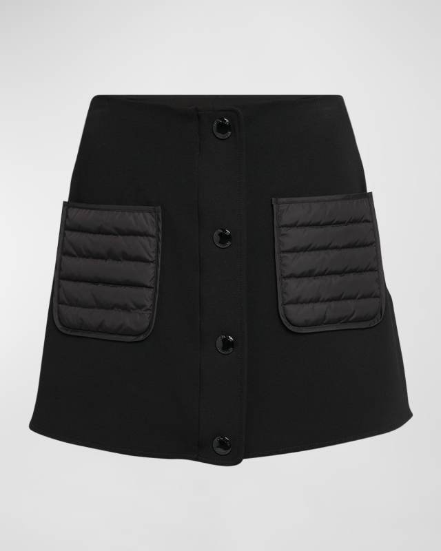 Punto Milano Quilted Pocket Mini Skirt