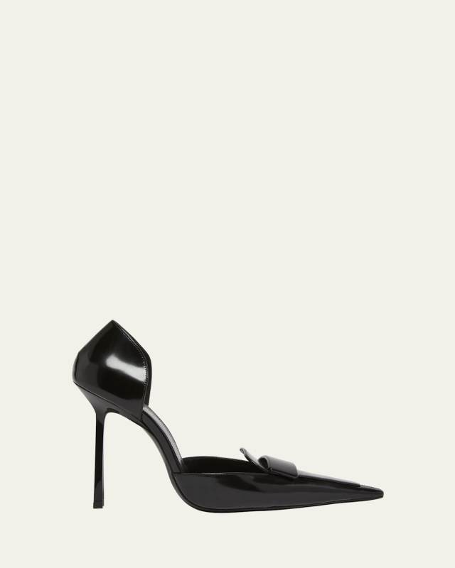 Leather D'Orsay Loafer Pumps