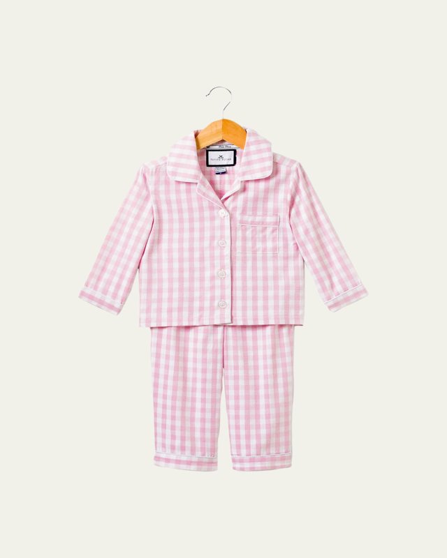 Kid's Gingham 2-Piece Pajama Set, Size 6M-14