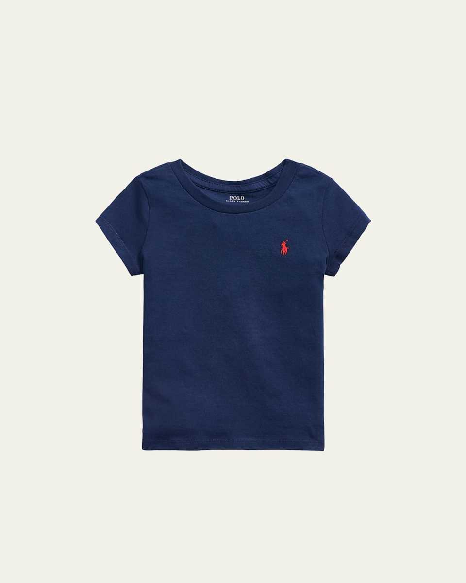 Girl's Logo Embroidered T-Shirt, Size 2-4