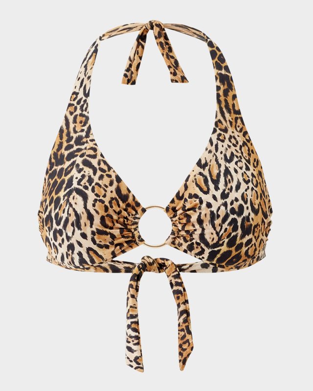 Brussels Leopard Bikini Top