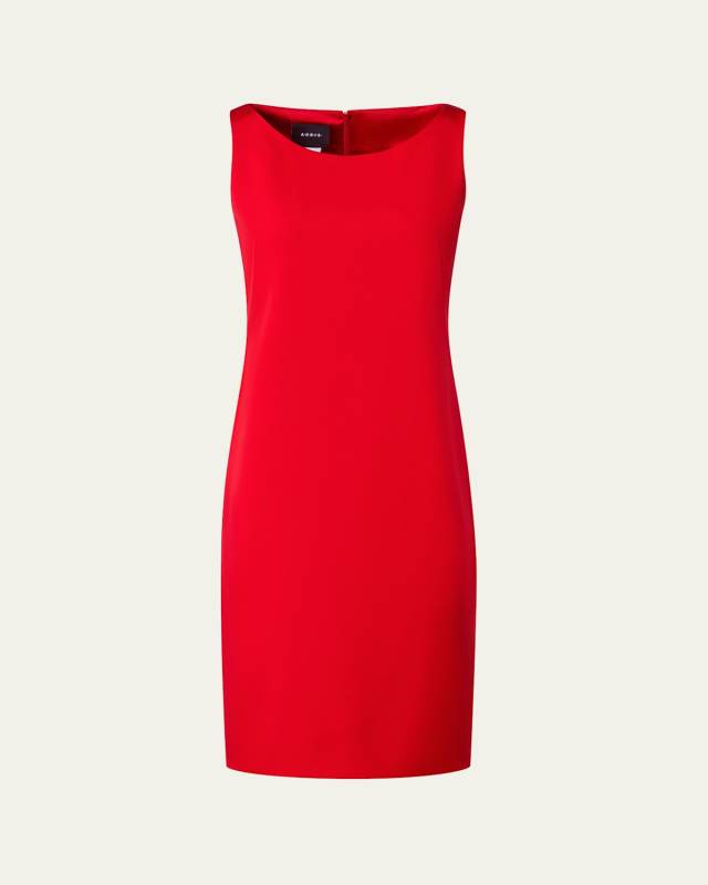 Silk Crepe Sheath Dress