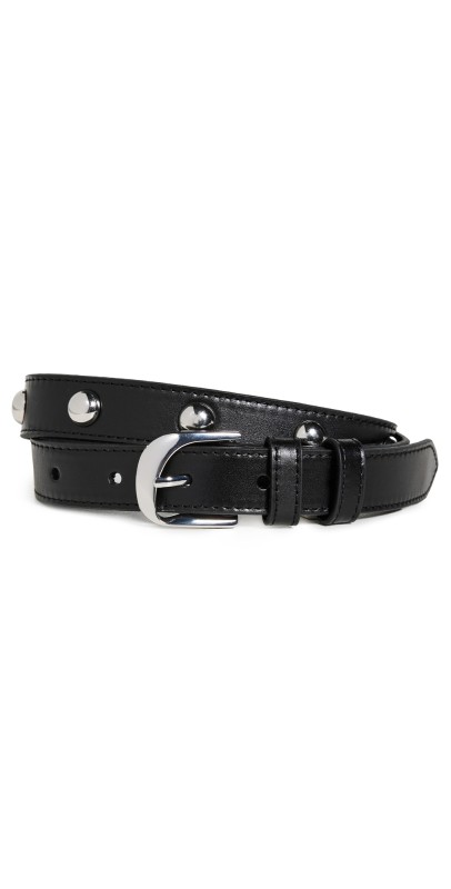 FRAME Twist Buckle Studded Belt Noir