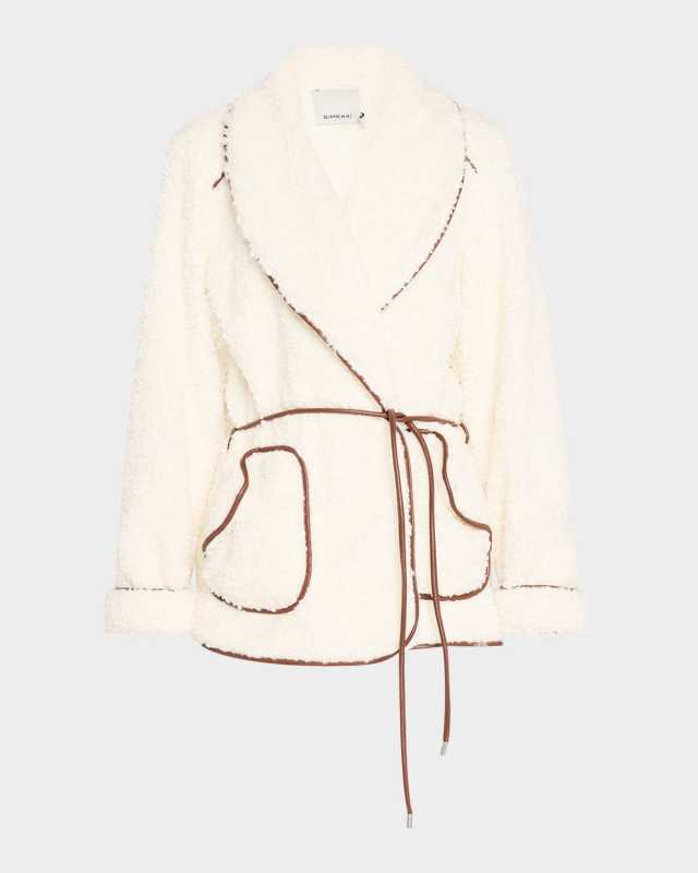 Kimia Faux Fur Tie Waist Jacket