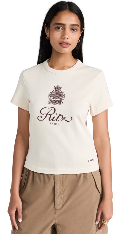 FRAME FRAME x Ritz Paris Shrunken Tee Cream