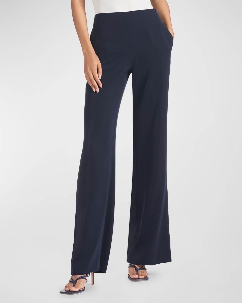 Macy Straight-Leg Crepe Pants