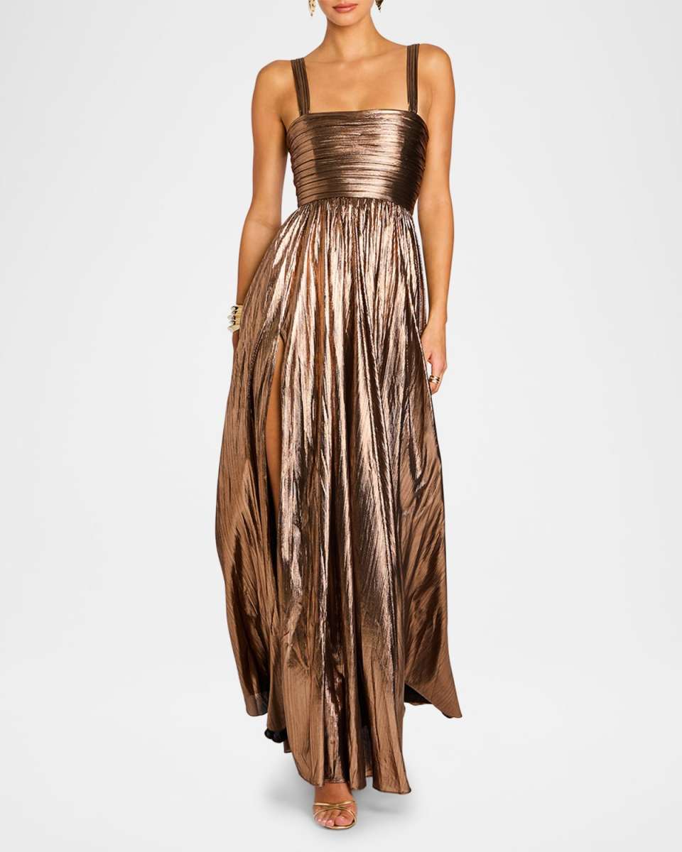 Iris Metallic Maxi Dress