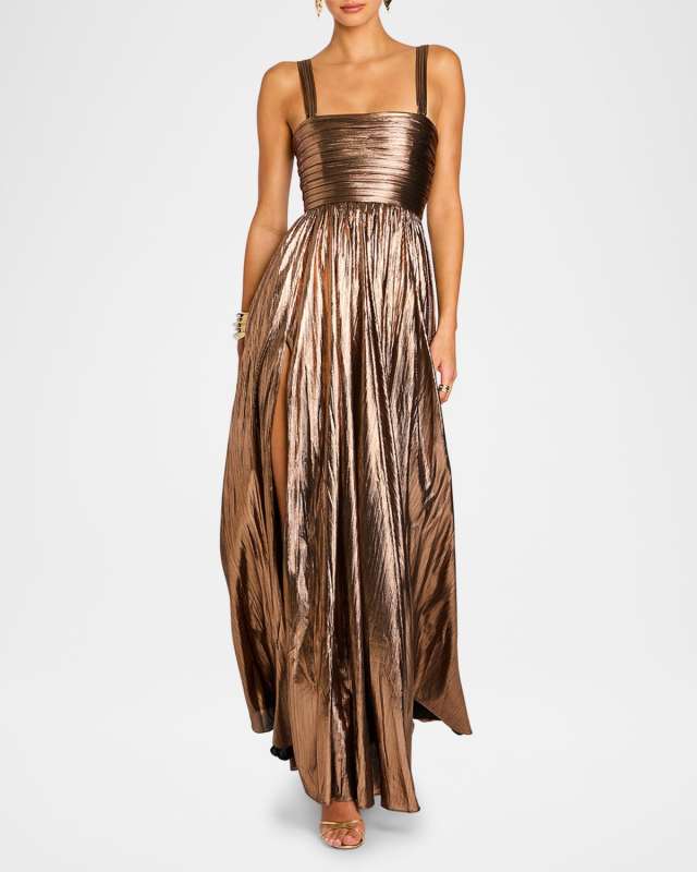 Iris Metallic Maxi Dress