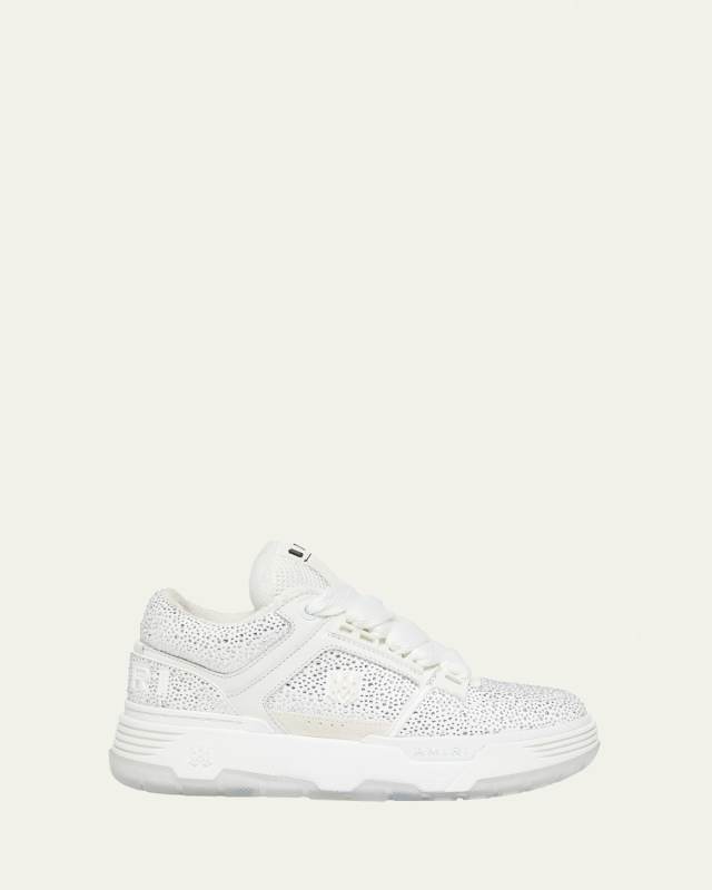 MA-1 Crystal Leather Mesh Sneakers