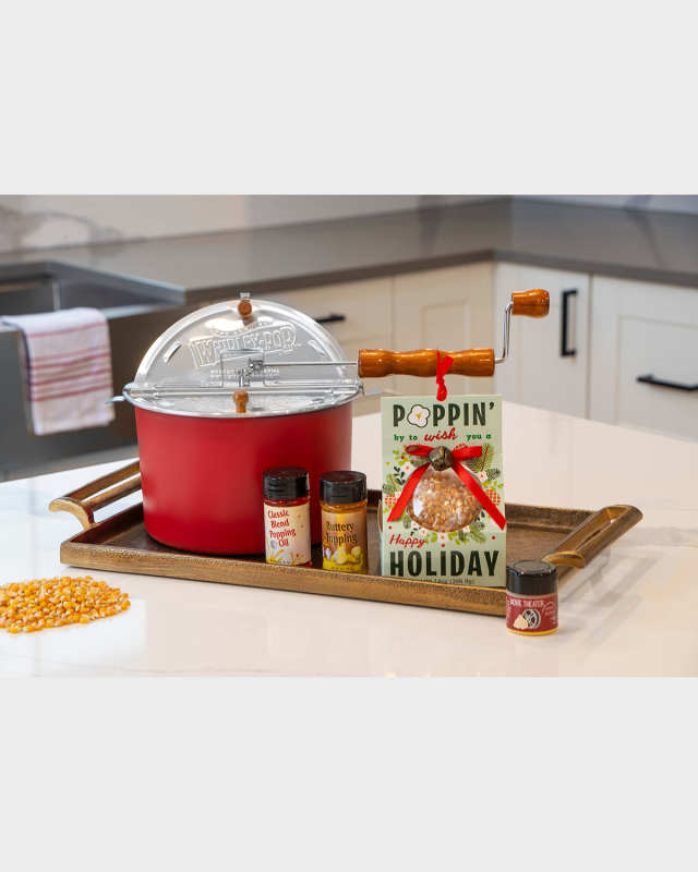 Santa's Red Whirley Pop with Ornament Gift Set