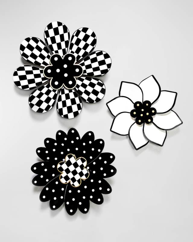 Marquee Wall Flowers, Set of 3