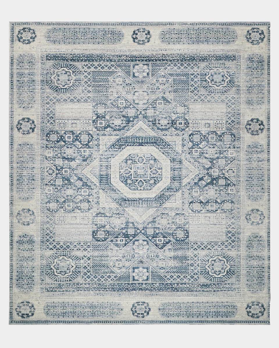 Vintage Loom Blue & Light Blue Rug, 6' x 9'