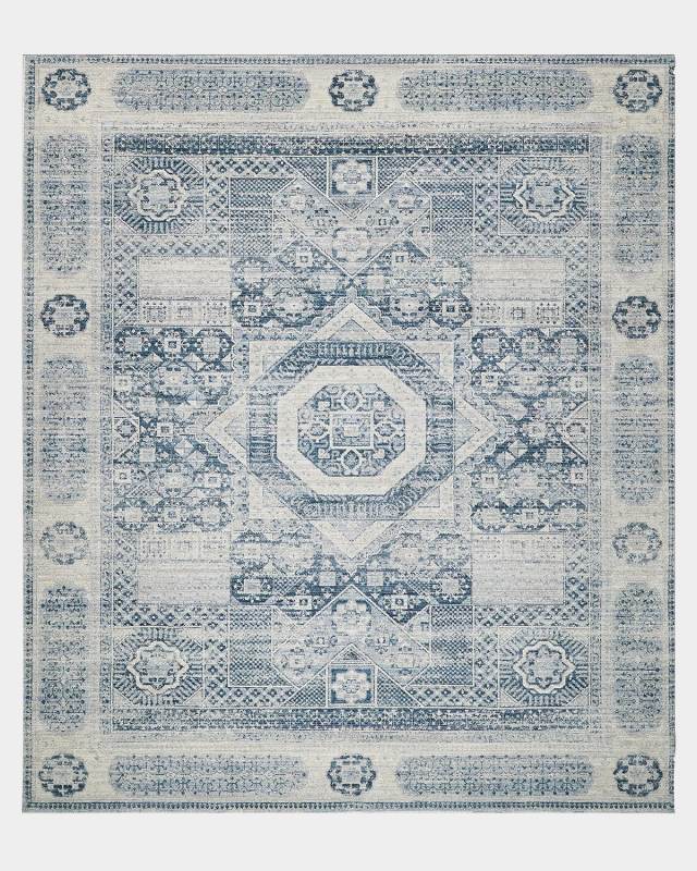 Vintage Loom Blue & Light Blue Rug, 6' x 9'