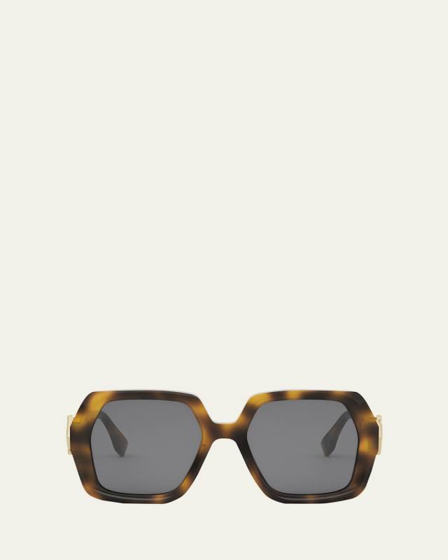 Fendi Diamond Acetate Square Sunglasses