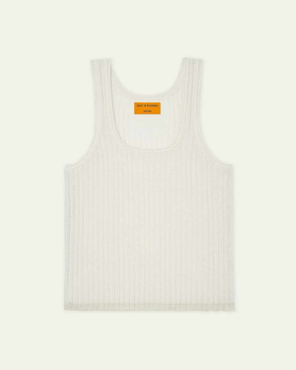 Wool Cashmere Ribbed Tank Top