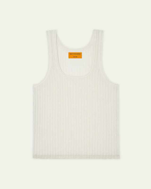 Wool Cashmere Ribbed Tank Top