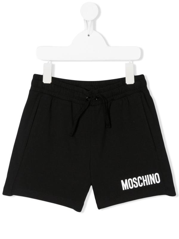 logo print track shorts