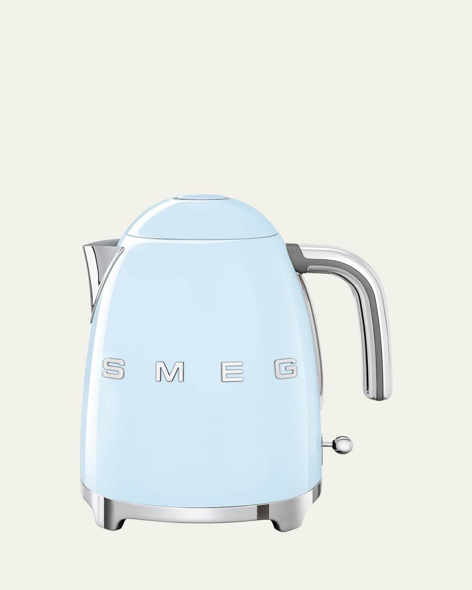 Retro Electric Kettle, Polished White