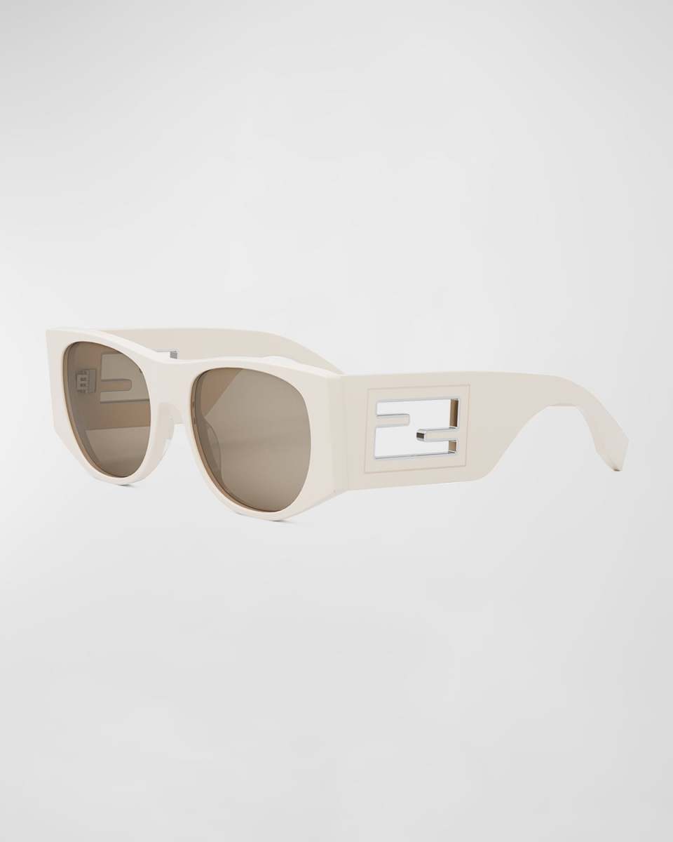 Baguette Acetate Oval Sunglasses