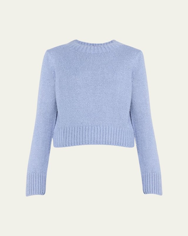 Plush Silk Knit Crew Sweater