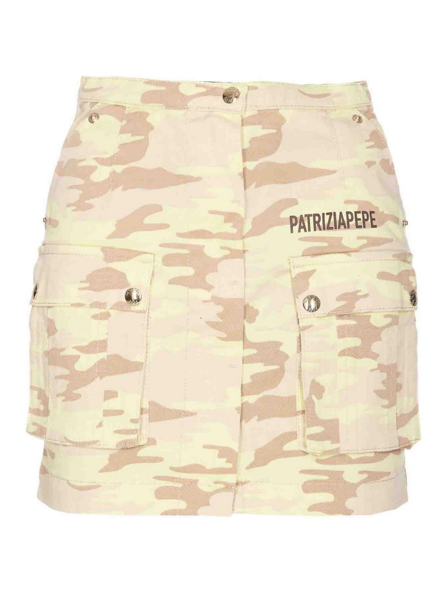 Patrizia Pepe Jupe Midi - Beige