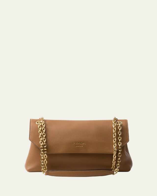 Soft Grain Leather Shoulder Bag