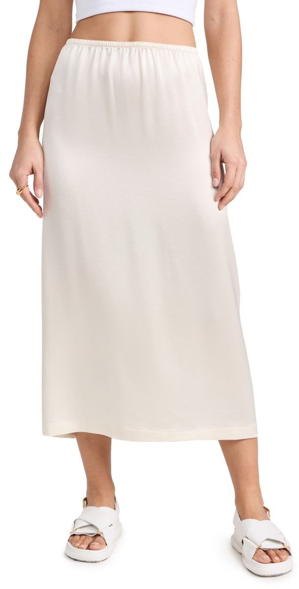 Leset Barb Midi Skirt Creme
