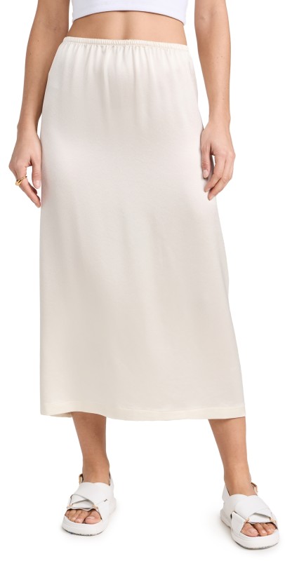 Leset Barb Midi Skirt Creme