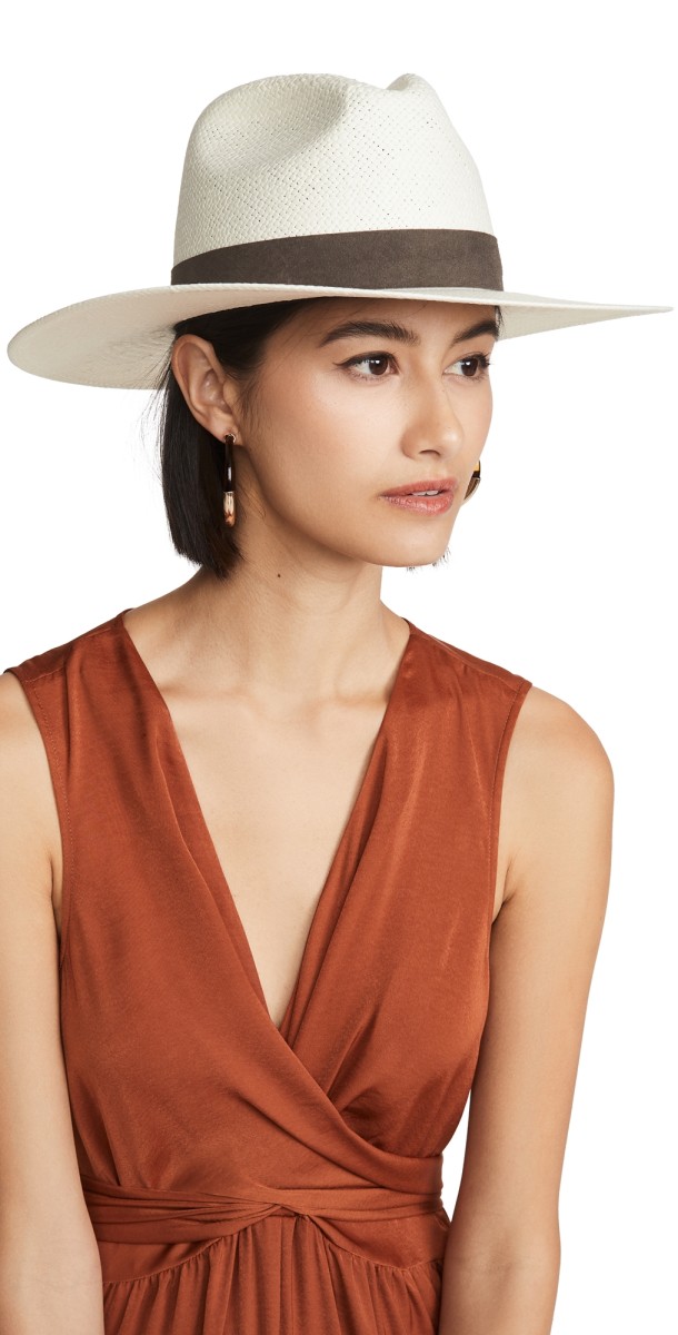 Janessa Leone Packable Marcell Short Brimmed Fedora Bleach