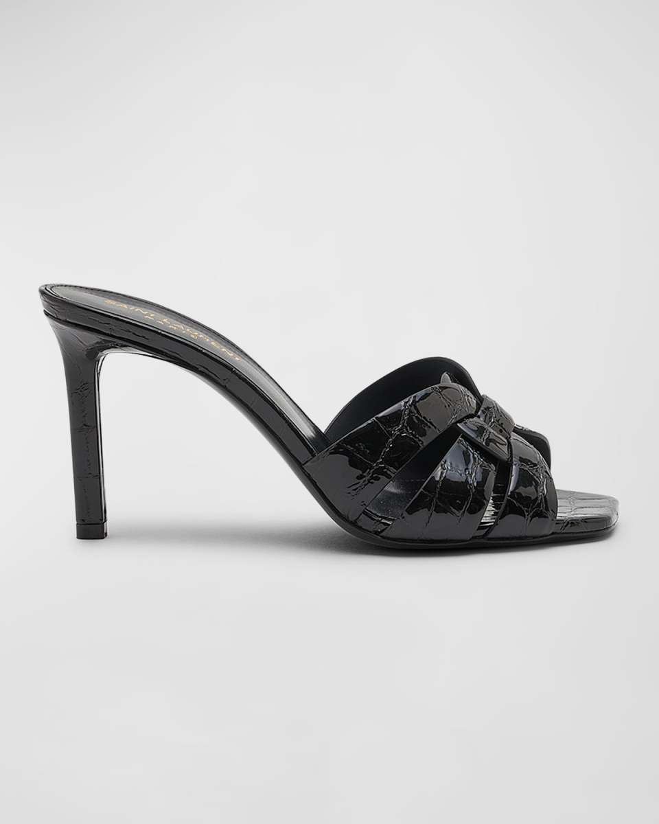 Tribute Croco Slide Mule Sandals