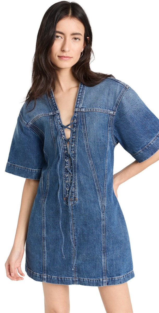 Stella McCartney Mid Blue Vintage Lacing Dress Mid Blue Vintage