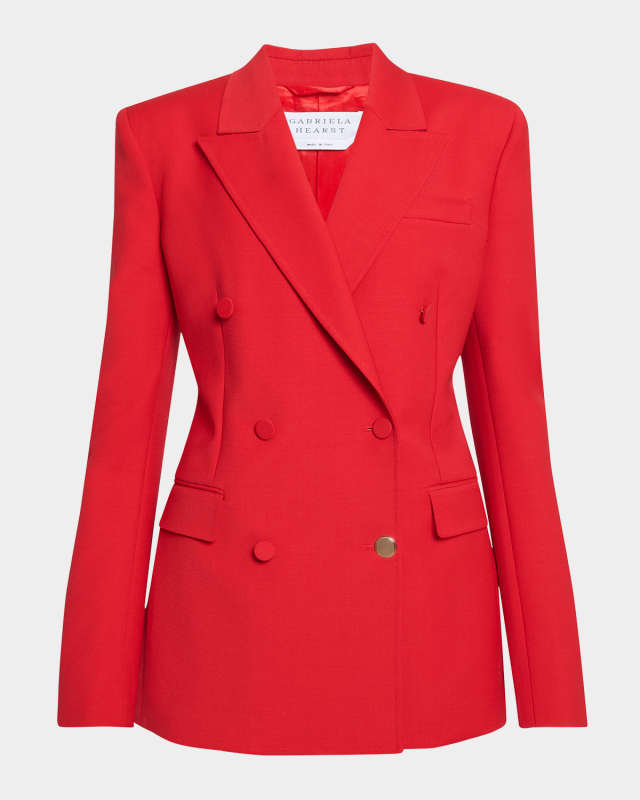Gavin Double-Breasted Wool Blazer
