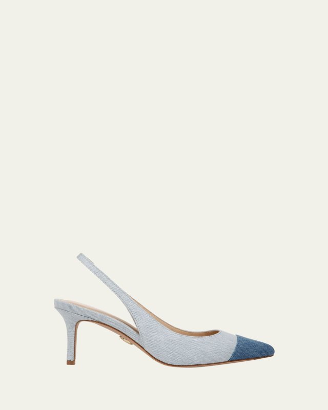 Liliana Bicolor Cap-Toe Slingback Pumps