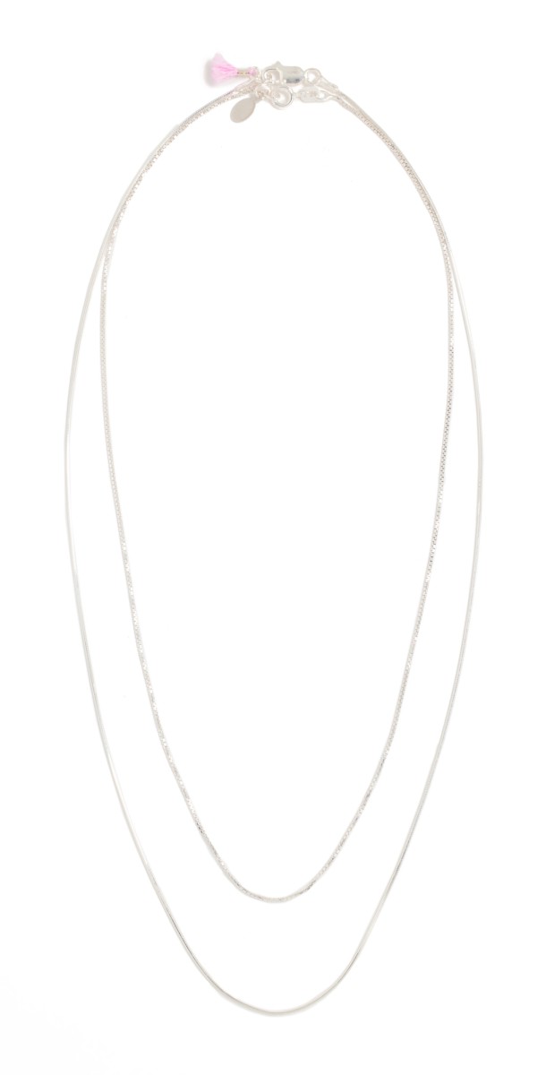 SHASHI Silver Line Necklace Silver