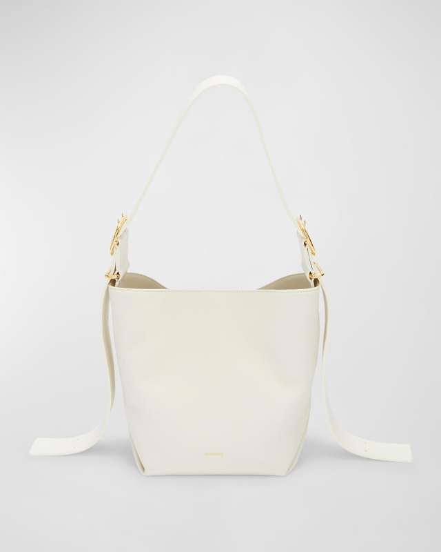Small Folded Leather Tote Bag