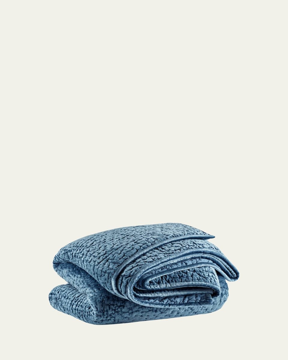 Parisienne Velvet King Quilt, Slate