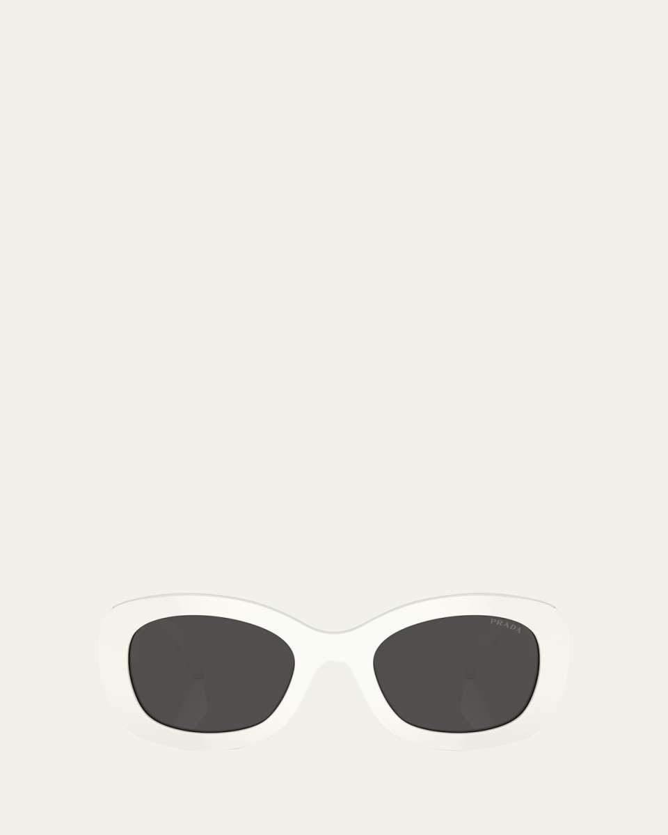 Oversized Logo Acetate & Plastic Oval Sunglasses