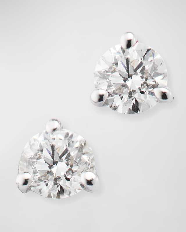 18k White Gold Martini Diamond Earrings, 0.5tcw