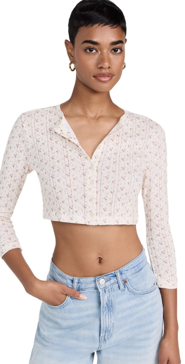 COUCOU The Cropped Cardi English Rose