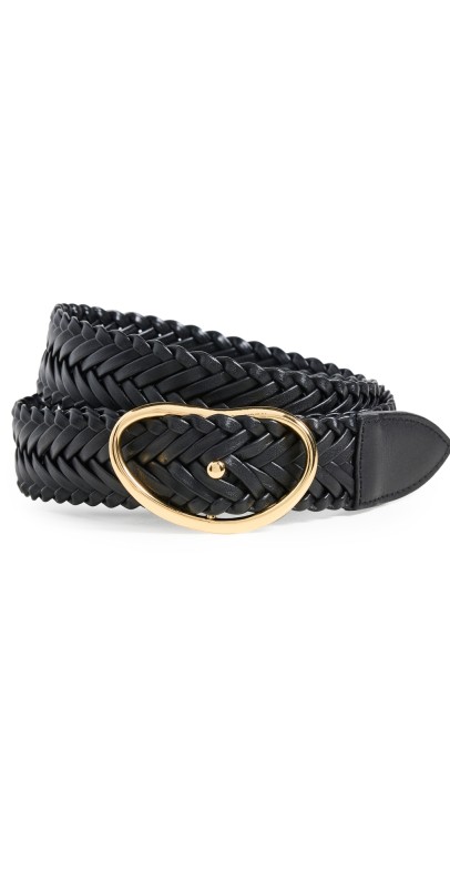 Lizzie Fortunato Wide Woven Georgia Belt Black